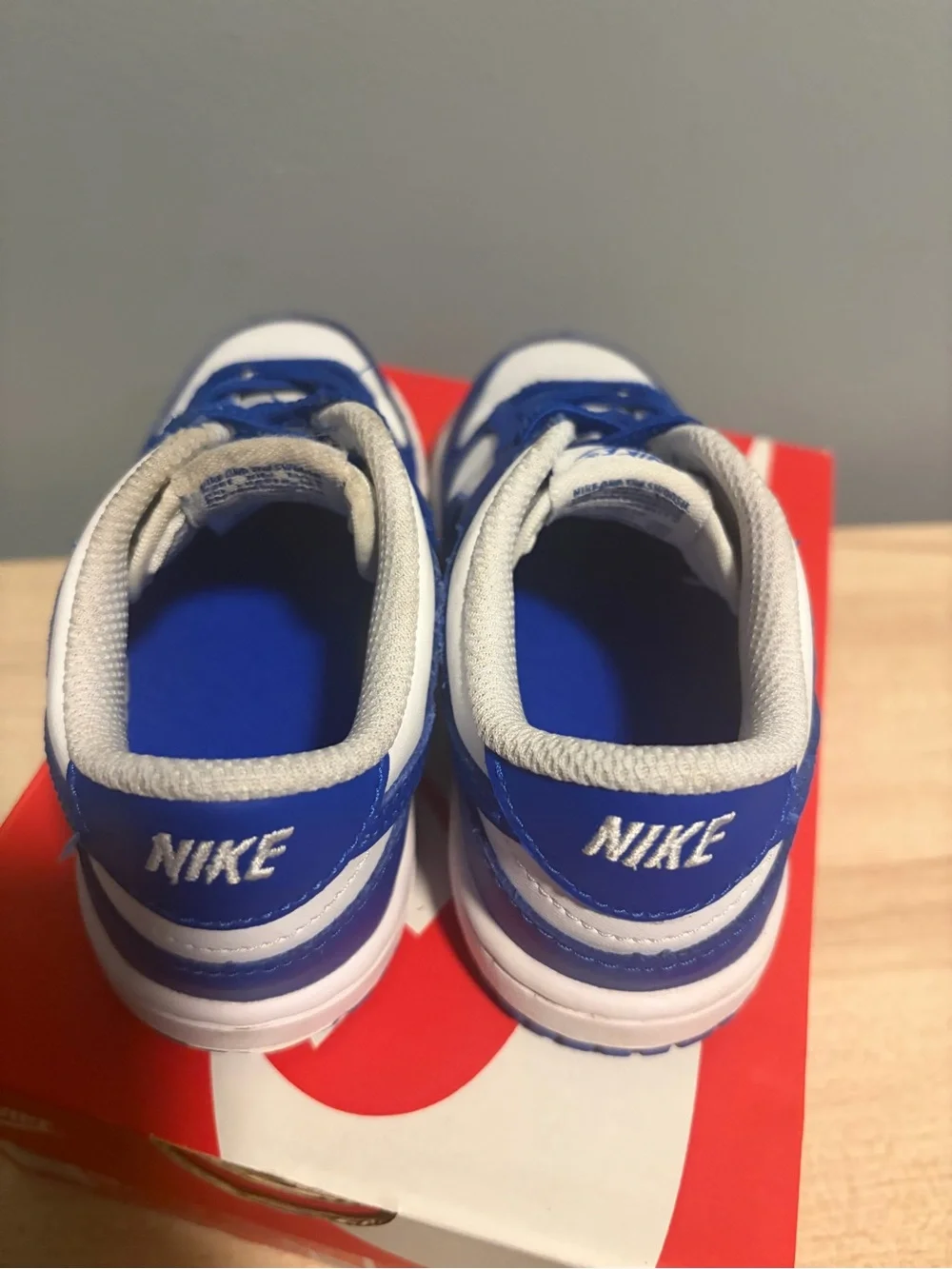 Nike Kids Low-Top Sneakers in Blue and White